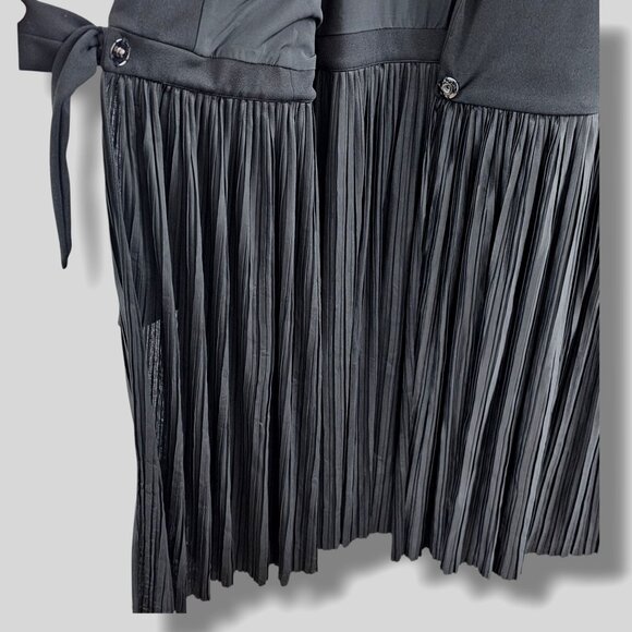 C Wonder Christian Siriano Runway Jacket 2X Black Pleated Skirt Bow Event Dressy - Picture 5 of 11